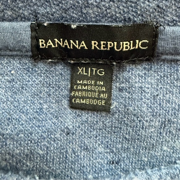 Banana Republic Blue Crewneck Sweatshirt Size XL Minimalist Casual Relaxed - Picture 3 of 13